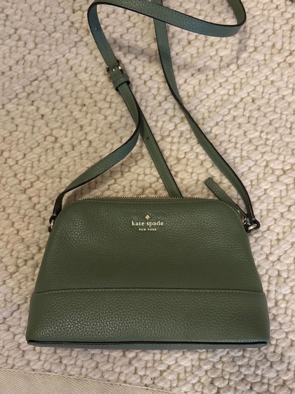 Kate Spade Hanna Southport Avenue Pebbled Leather Crossbody Green WKRU7110
